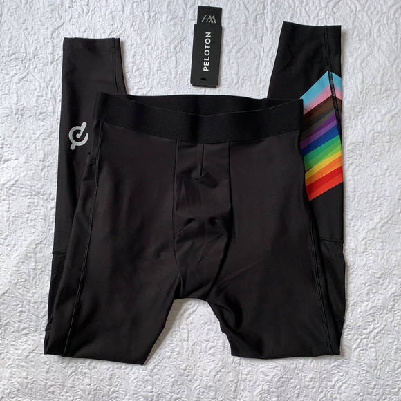 Peloton Pride Flag Noir Men's Legging - Picture 2 of 6